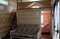 Deluxe cabin w/loft view from the bunk room